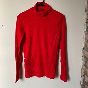 Red J.Crew tissue turtleneck
